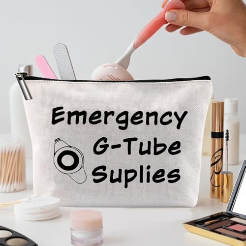 G Tube Cosmetic Pouch Waterproof Canvas Nurse Makeup Bag