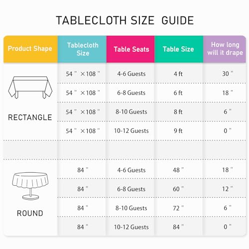 Mulbozy Disposable Black Tablecloths, 54x108 in, 2 Pack