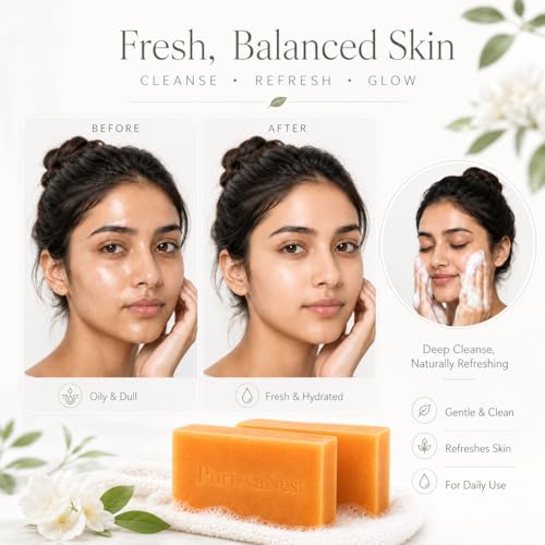 PurivvaNest Kojic Acid Turmeric Soap Bar Dark Spot Remover - 100g 2-Pack