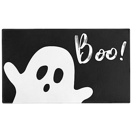Halloween Ghost Boo Doormat - Non-Slip Outdoor Mat 30" x 17"