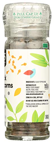 365 by Whole Foods Market Black Peppercorn Grinder 1.55oz Pack of 2 - Fresh Ground