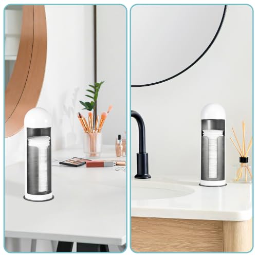 Bodkar Cotton Pad Holder with 360° Rotating Lid - Space-Saving Organizer