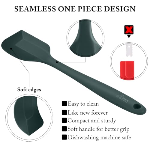 HOTEC Neutral Silicone Spatula Set - 5 Piece, Heat Resistant 600°F, BPA-Free