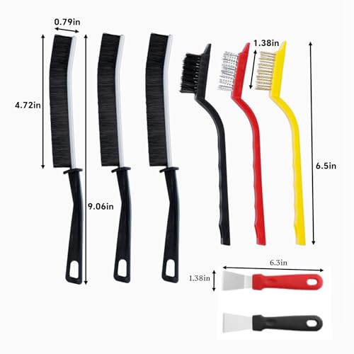 8-Piece Crevice Cleaning Brush Set for Hard-to-Reach Areas