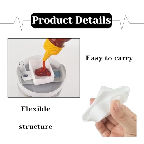 2-Pack Silicone Snack Bowls - Reusable Sauce Trays for On-the-Go