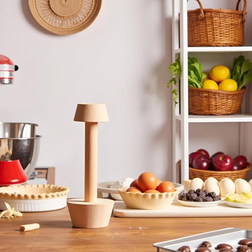 Dual-Sided Wooden Tart Tamper for Pastries & Pies