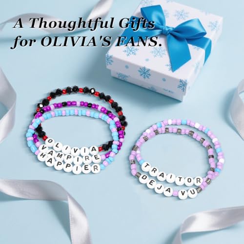 Olivia Rodrigo Inspired Beaded Friendship Bracelet Set - Fan Merch Gift