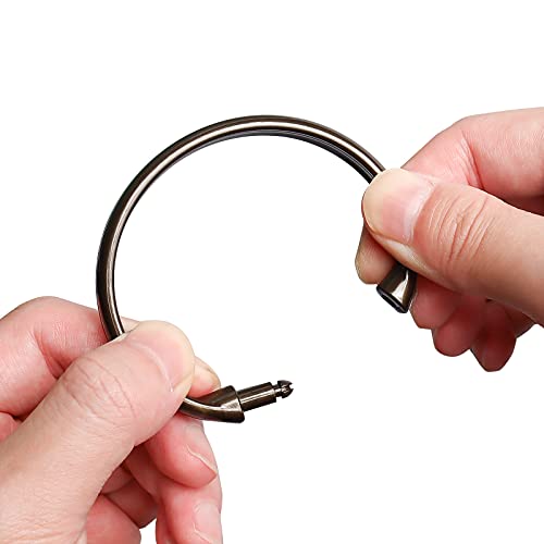 Qulable 12-Pack Plastic Shower Curtain Rings, Rust-Proof C-Shaped Hooks