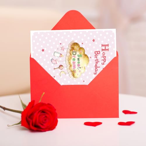 Happy 1st Birthday Card for Girl - Special Gift from Parents