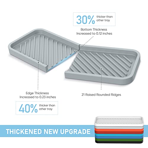 EG-SIPRO Silicone Kitchen Sink Organizer Tray, 9x3.7 Inch - 2 Pack
