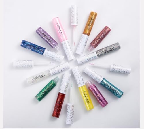 R.Y.M Liquid Glitter Eyeliner Silver Metallic Shimmer Eyeshadow Makeup