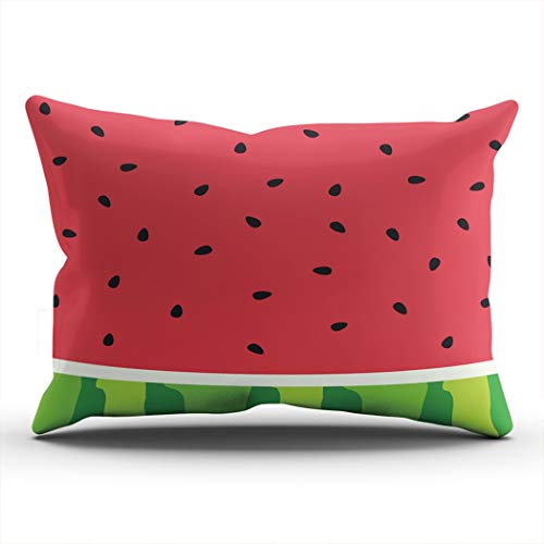 Watermelon Throw Pillow Cover 12x20 Inches - Summer Decor (Pack of 1)