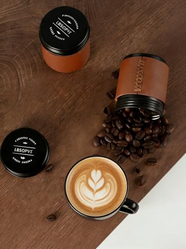 LBSOPVE Mini Portable Coffee Canister - Airtight Aluminium Jar for Travel (Variation 1)
