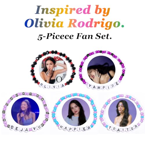 Olivia Rodrigo Inspired Beaded Friendship Bracelet Set - Fan Merch Gift