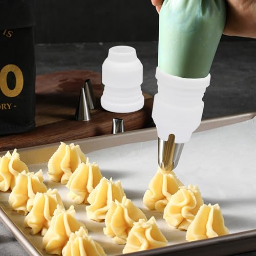 12 Pcs Plastic Piping Bag Couplers for Icing Nozzles & Tips
