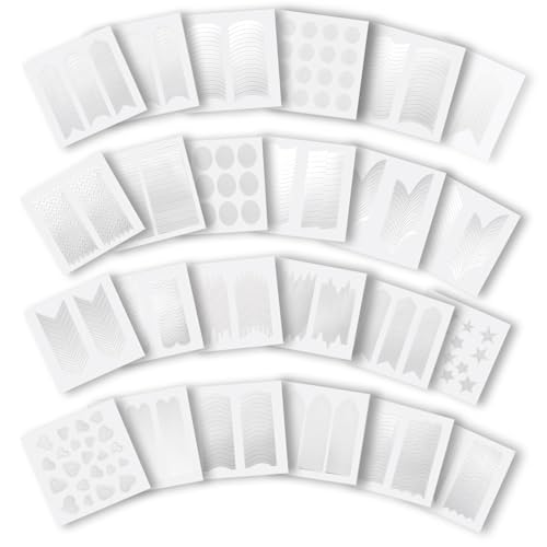 Kootinn French Manicure Nail Stickers Strips 1152 Pieces DIY Art