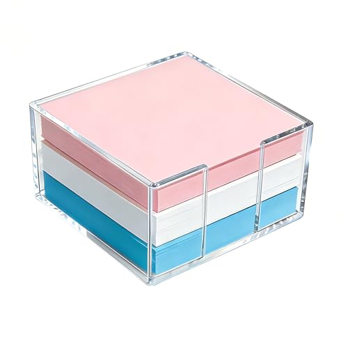 Acrylic Sticky Note Holder for 3x3-Inch Notes - Desk Organizer