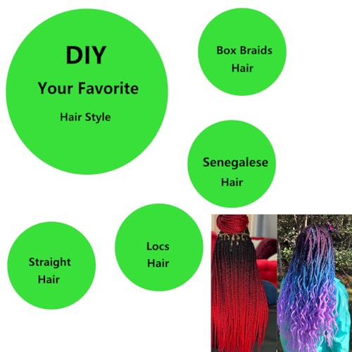 Pre-Stretched Braiding Hair 28 Inch Synthetic Fiber Natural Black 1-Pack