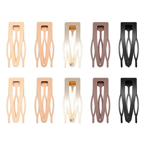 Sightor 10 Pcs Double Grip Metal Snap Hair Clips & Barrettes