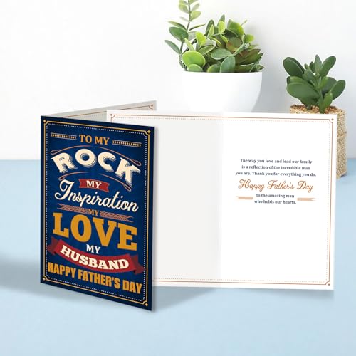 Romantic Father's Day Card for Husband from Wife - 8" x 5.3"