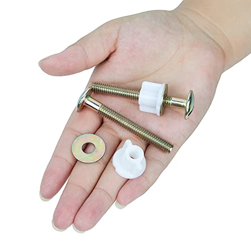 Toilet Seat Installation Kit with Metal Screws & Plastic Nuts