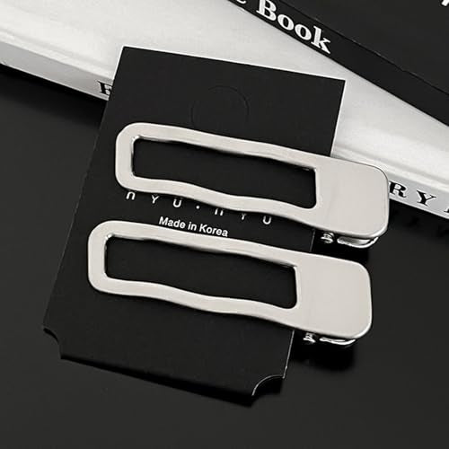 Metal Wave Hair Clips Silver Y2k Hair Accessories for Women Girls