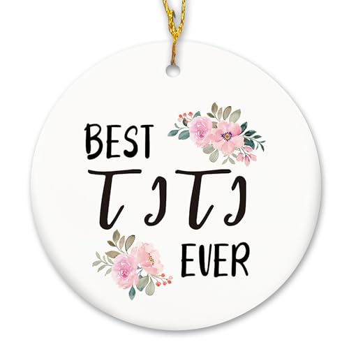Best Titi Ever Ceramic Ornament - Ideal Gift for Mom & Grandma