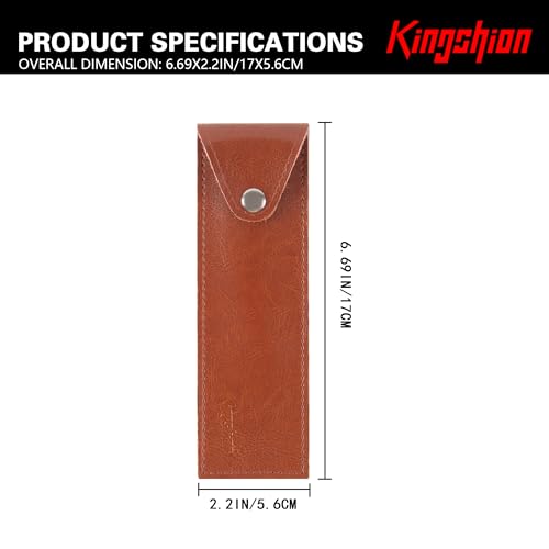 Kingshion Genuine Leather Straight Razor Cover & Travel Storage Pouch