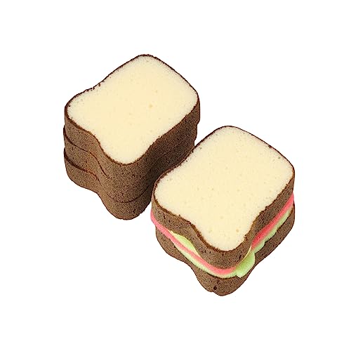Leadigol Toast-Shaped Kitchen Sponges - Scratch-Free Dishwashing & Cleaning, Pack of 3