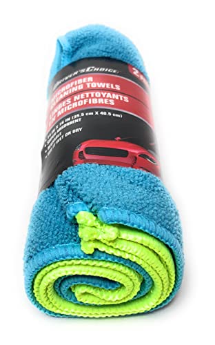 Driver's Choice Microfiber Cleaning Towels - 14x16 Inch, 2-Pack