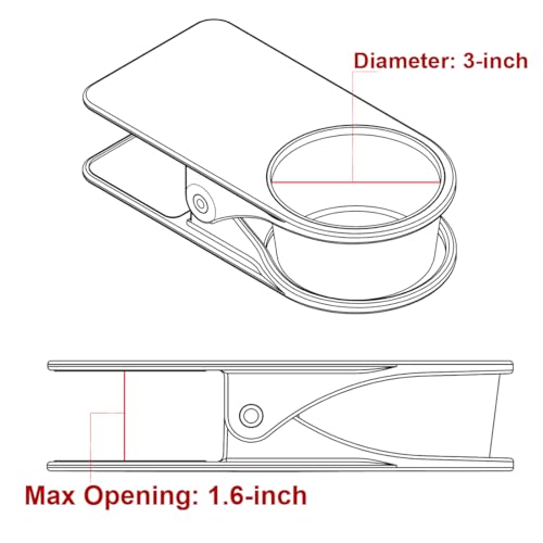 YOY Drink Cup Holder Clip for Desk - Space-Saving Beverage Holder