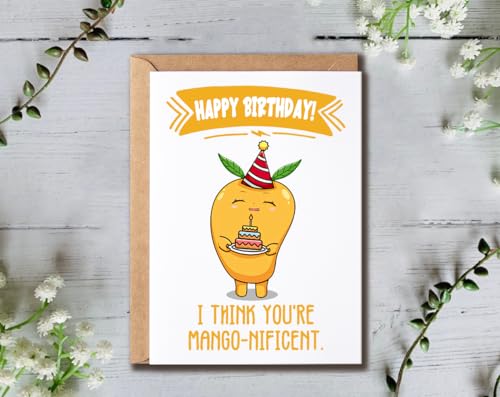 Funny Mango Birthday Greeting Card - You're Magnificent