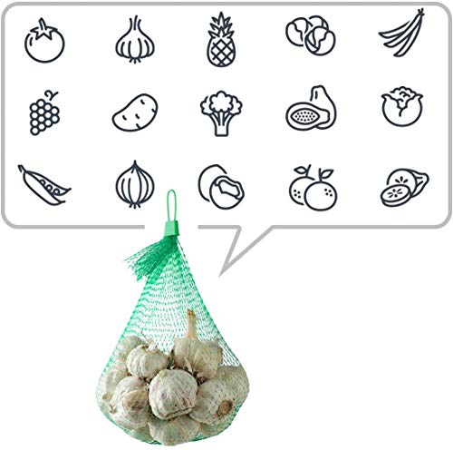 15 Inch Reusable Nylon Mesh Bags with Loop-Style Closure - 100 Pack