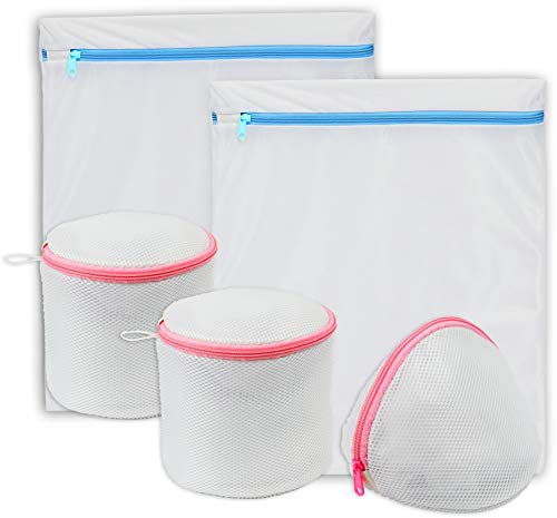 Simple Houseware Laundry Bag Set - 2 Large & 3 Underwear Bags