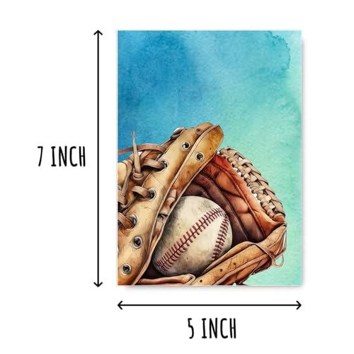 Funny Baseball Birthday Card - 5x7 Greeting Card for Baseball Lovers