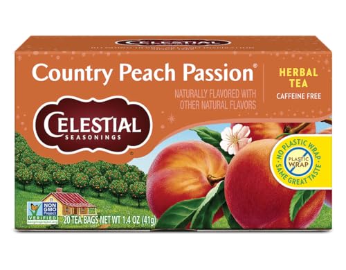 Celestial Seasonings Country Peach Passion Herbal Tea 20 Bags