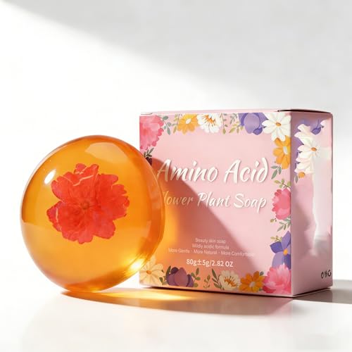 DLZZRS Amino Acid Transparent Bar Soap - Hydrating Face and Body Cleanser