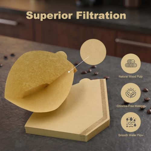 Biodegradable Coffee Filters #2 for 2-4 Cup Drip Coffee Makers