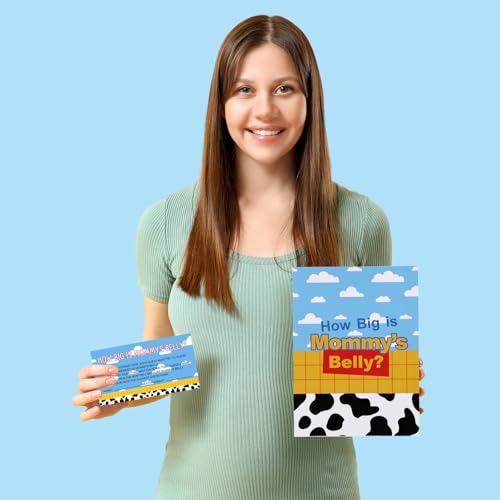 64 Pcs Cartoon Sky Baby Shower Games Kit - How Big is Mommy's Belly