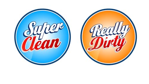 Clean Dirty Dishwasher Magnet - Double-Sided 3.5x3.5in Sign