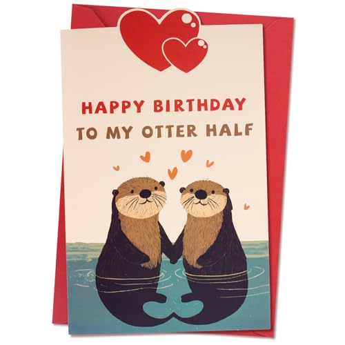 Funny Birthday Card for Husband, Wife, or Partner with Stickers