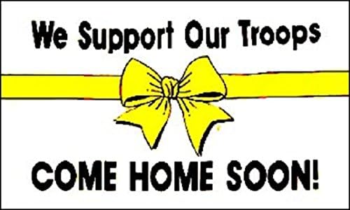 Support Our Troops Flag - Yellow Ribbon Military Banner 3x5 ft | Honor and Celebrate