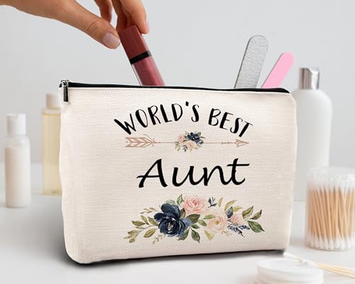 Aunt Makeup Bag Travel Cosmetic Pouch Best Gift for Auntie