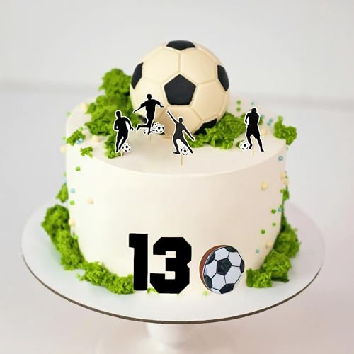 32 PCS Soccer Cupcake Toppers - Football Cake Decorations