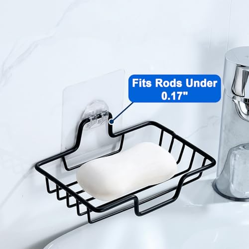 Heavy-Duty Shower Caddy Adhesive Strips - 2 Pack Waterproof Hooks