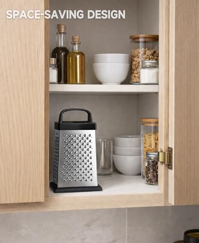 Strelitsia 4-Sided Stainless Steel Box Grater - Compact Kitchen Tool