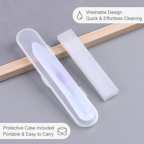 Glass Nail File and Cuticle Pusher Set with Sanding Pads