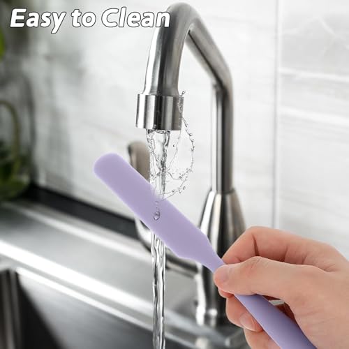 Heat-Resistant Silicone Spatula & Dough Scraper Set