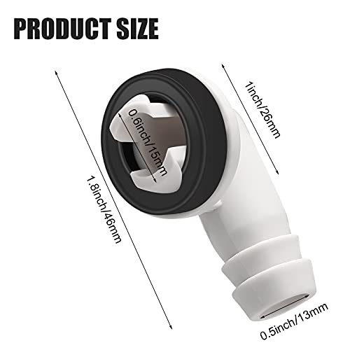 Zonon 4-Pack Air Conditioner Drain Hose Connectors - 1.8"