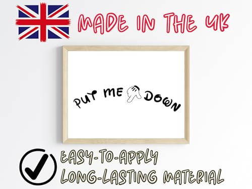 Put Me Down Toilet Seat Sticker - Funny Mickey Hand Bathroom Decor (2 Pack)